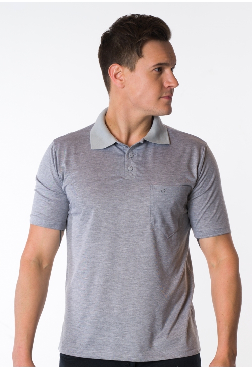 CAMISA MAS. POLIVISCOSE C/BOLSO