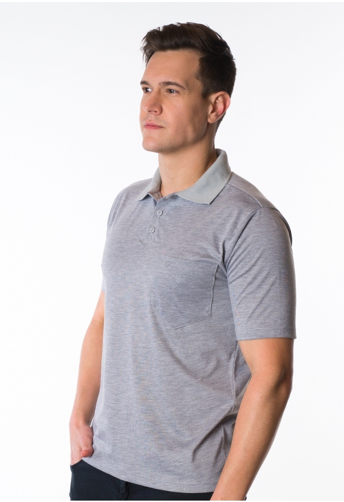 CAMISA MAS. POLIVISCOSE C/BOLSO