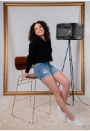 BERMUDA JEANS FEMININO