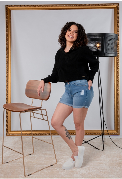 BERMUDA JEANS FEMININO