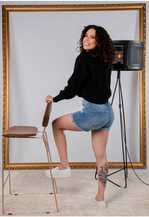 BERMUDA JEANS FEMININO