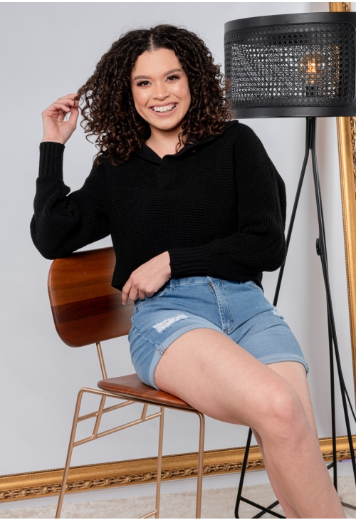 BERMUDA JEANS FEMININO